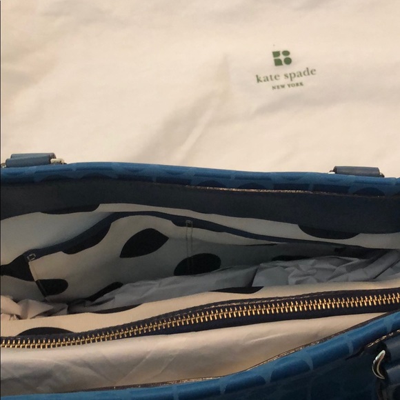 Kate Spade tote purse Teal stored in dust bag - Picture 6 of 9